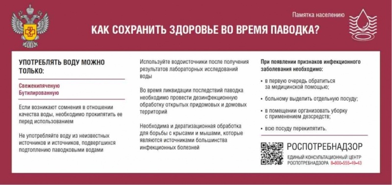 Профилактика инфекционных болезней в период паводка.